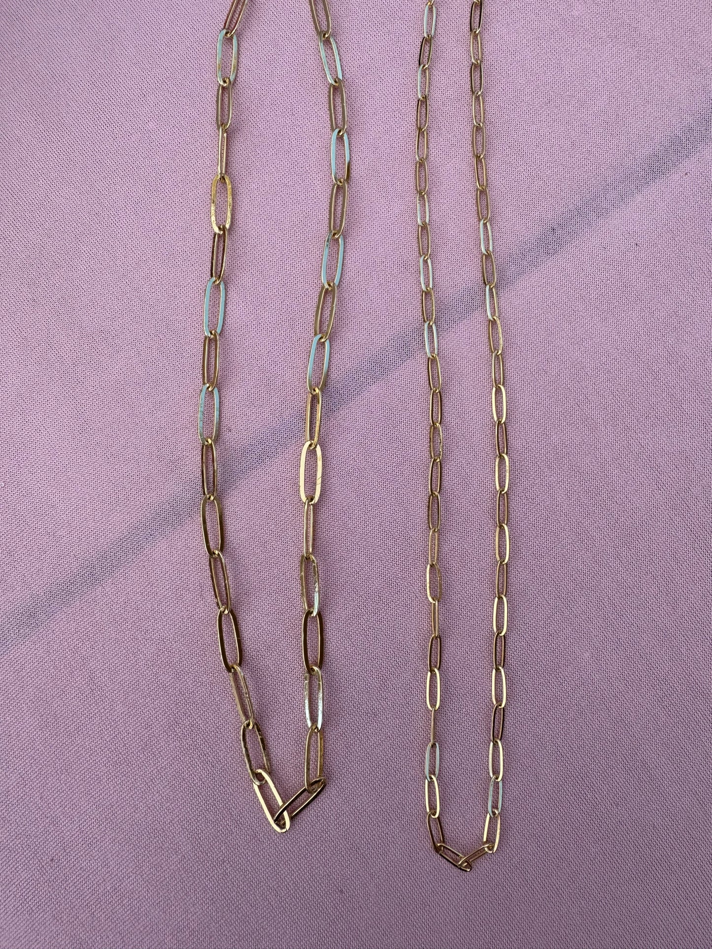 Gold Dainty Paperclip Necklace