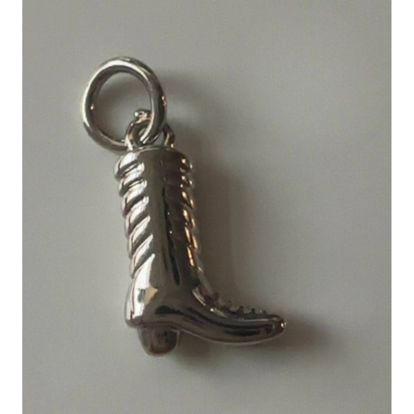 Silver Cowgirl Boot Charm