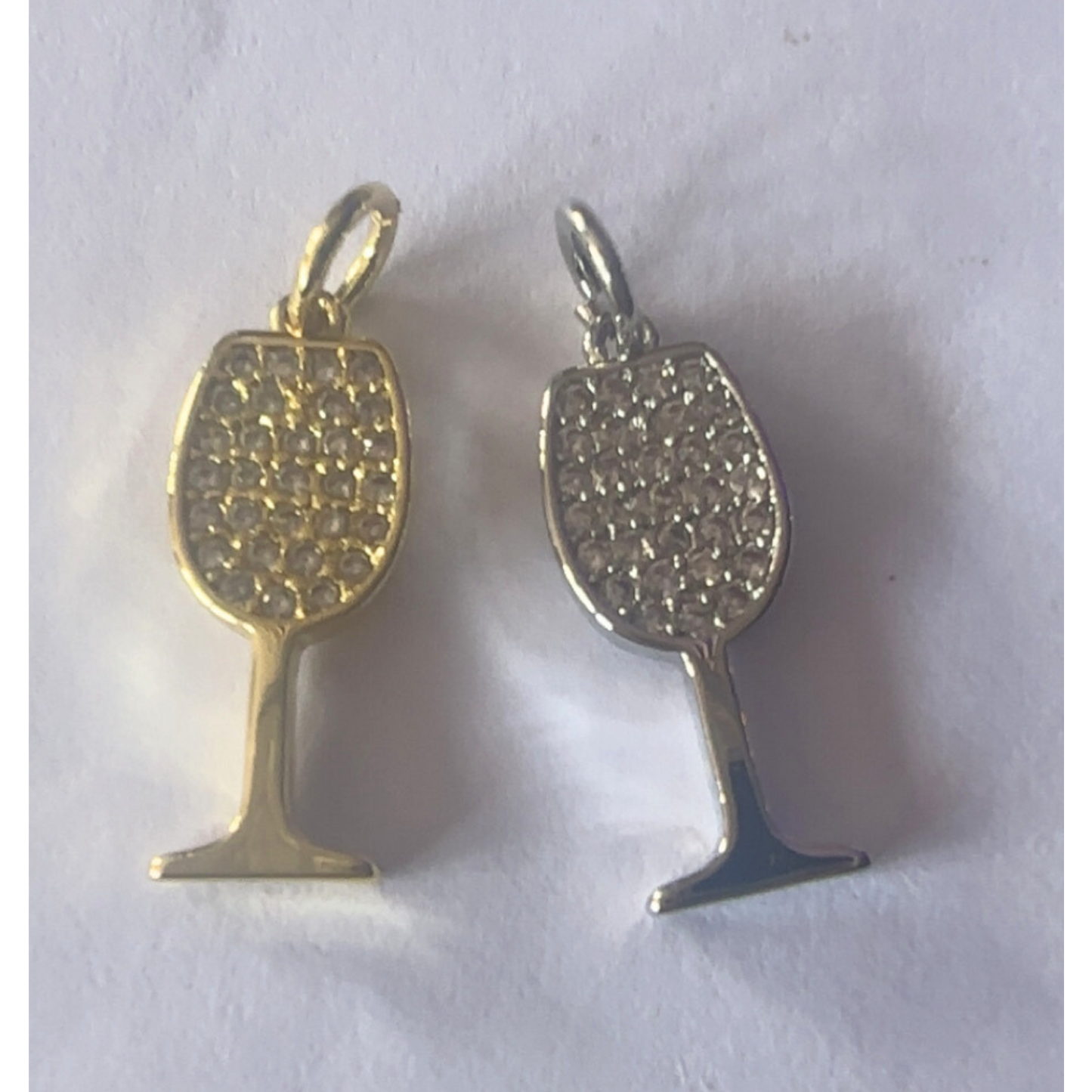 Rhinestone Wine Glass Charm