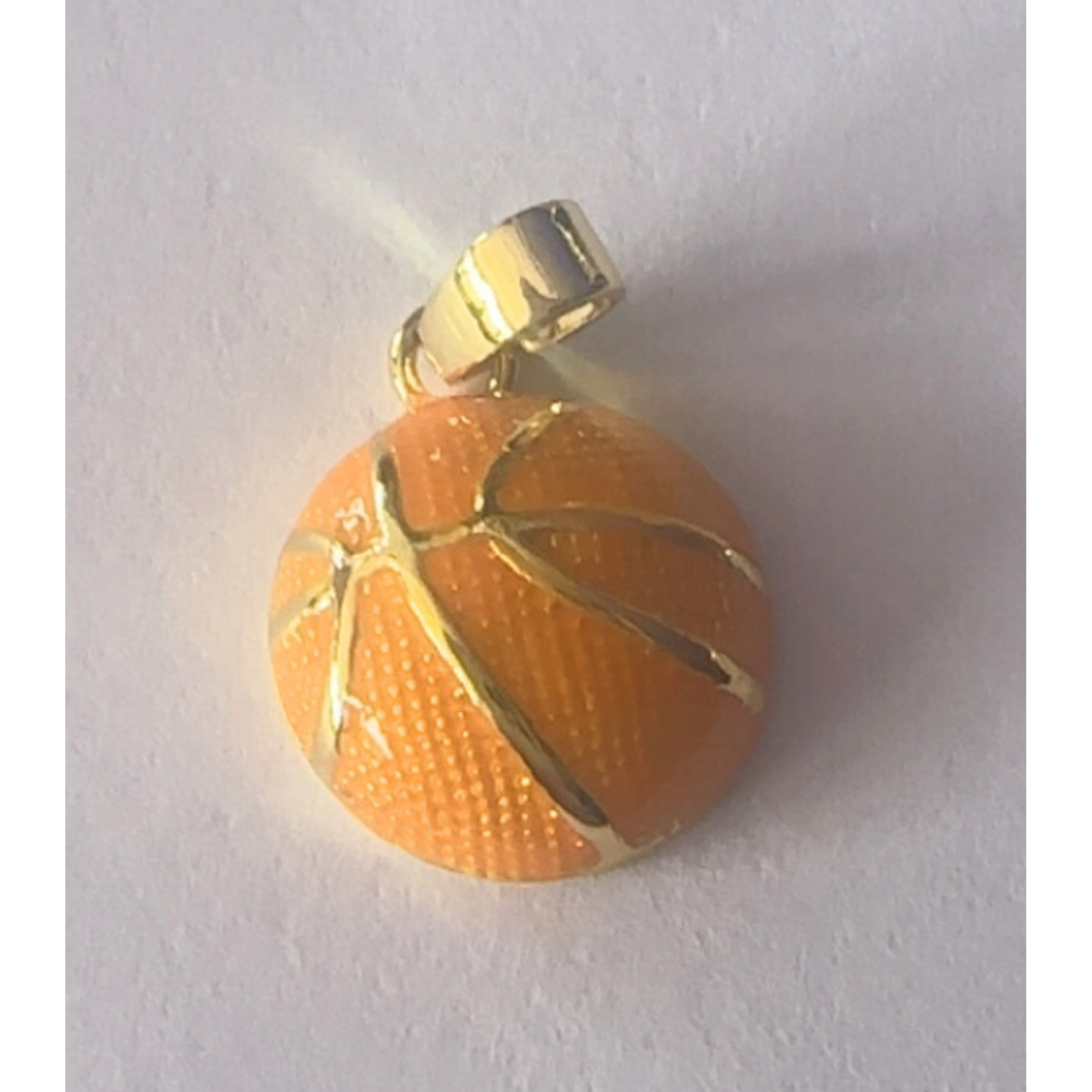 Gold Basketball Charm