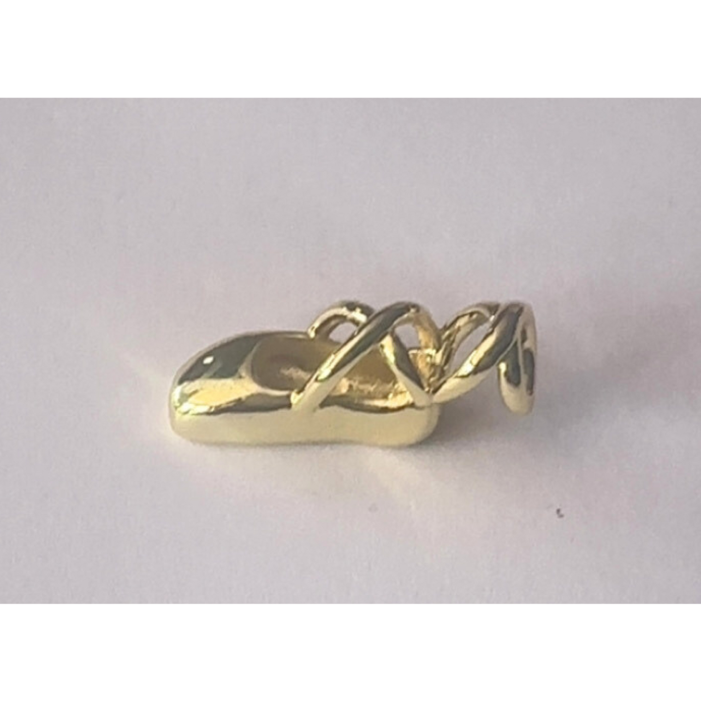Gold Ballet Shoe Charm