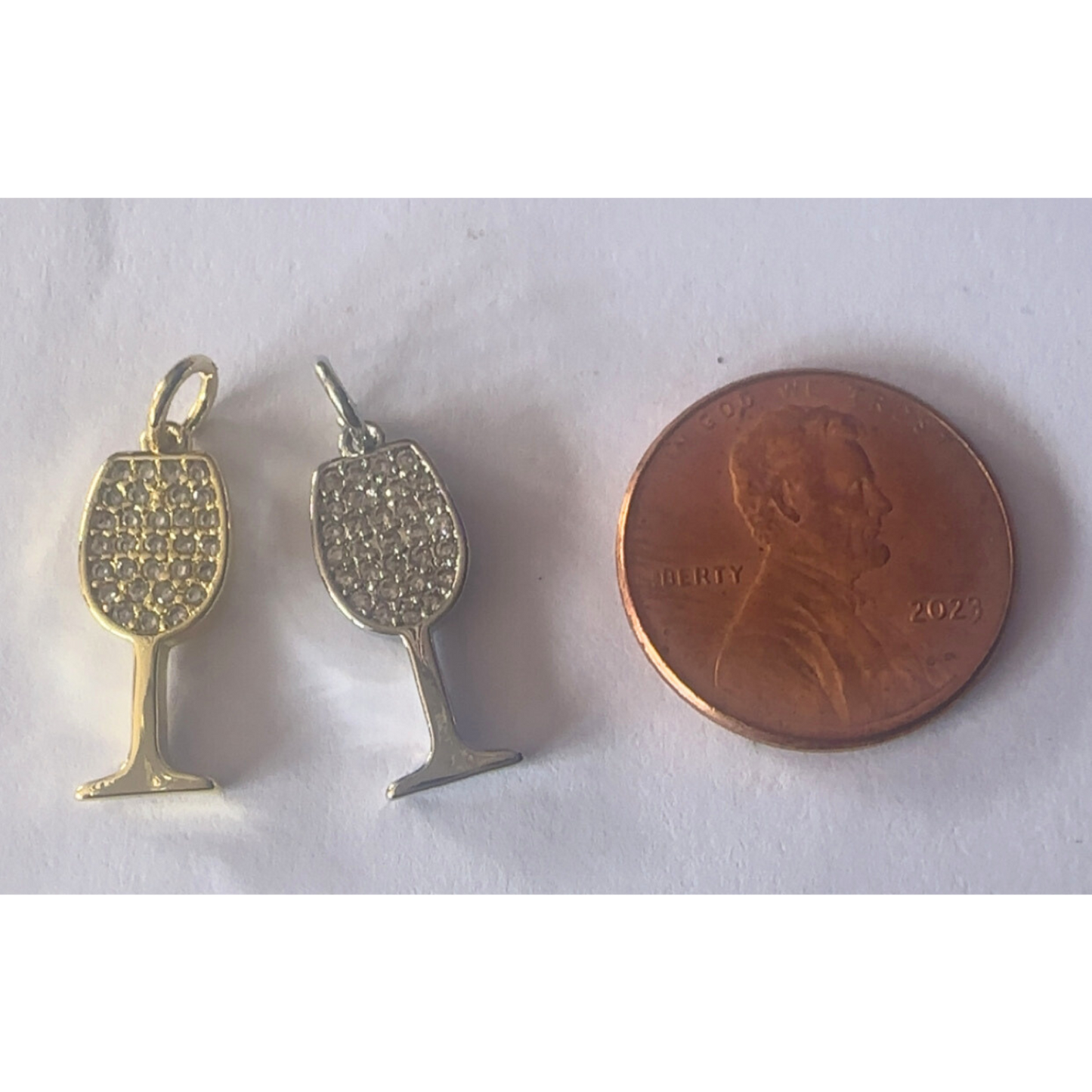 Rhinestone Wine Glass Charm