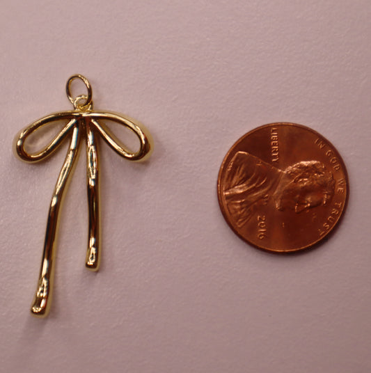 Gold Bow Charm