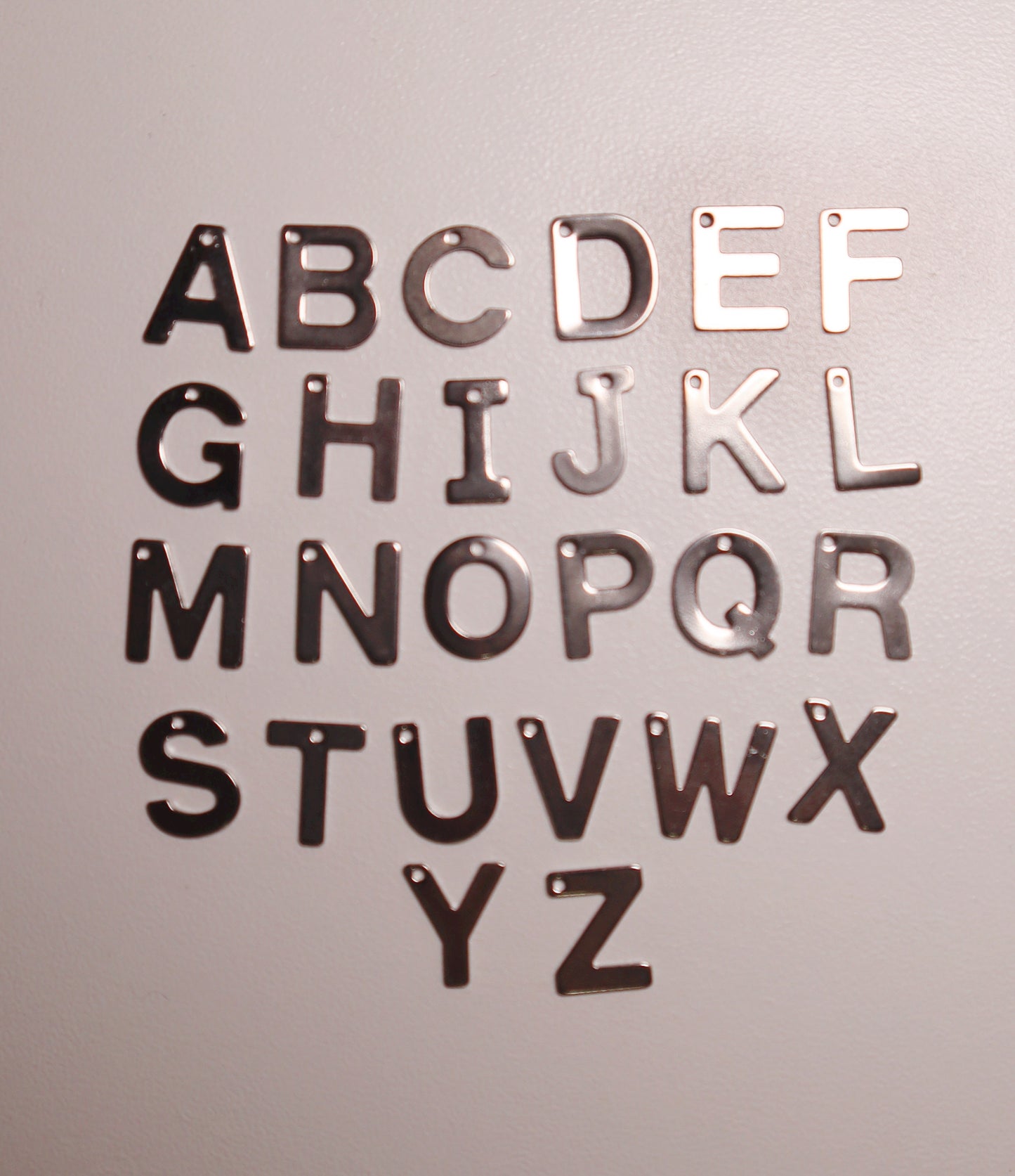 Silver Flat Letter Charm