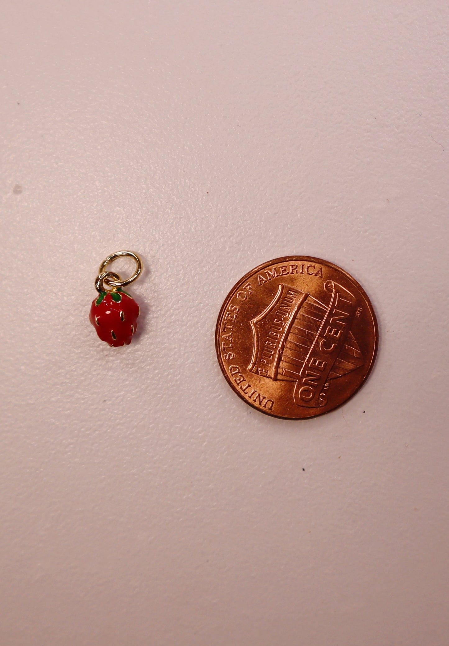 Gold Strawberry Charm