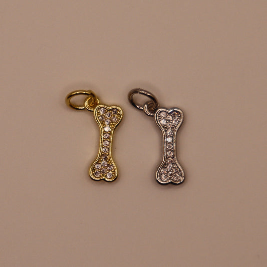 Rhinestone Dog Bone Charm