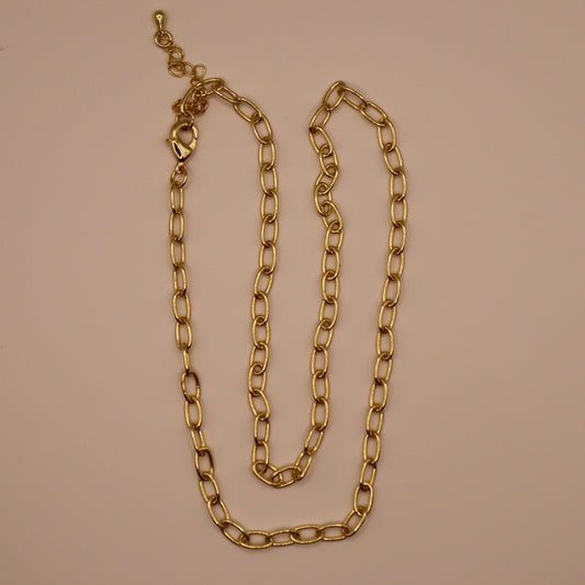 Gold Oval Necklace