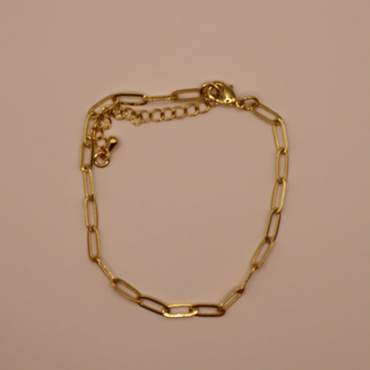 Gold Paperclip Bracelet