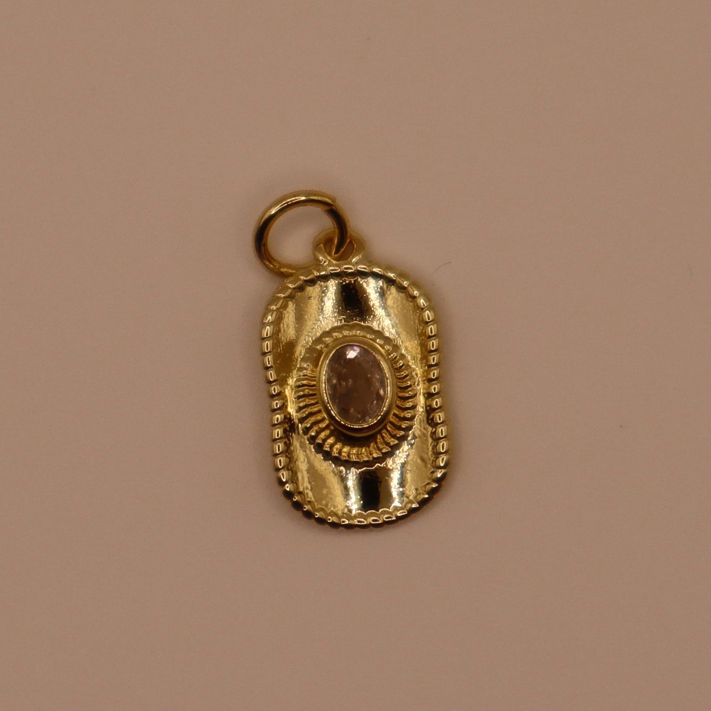 Gold Rhinestone Cowgirl Hat Charm