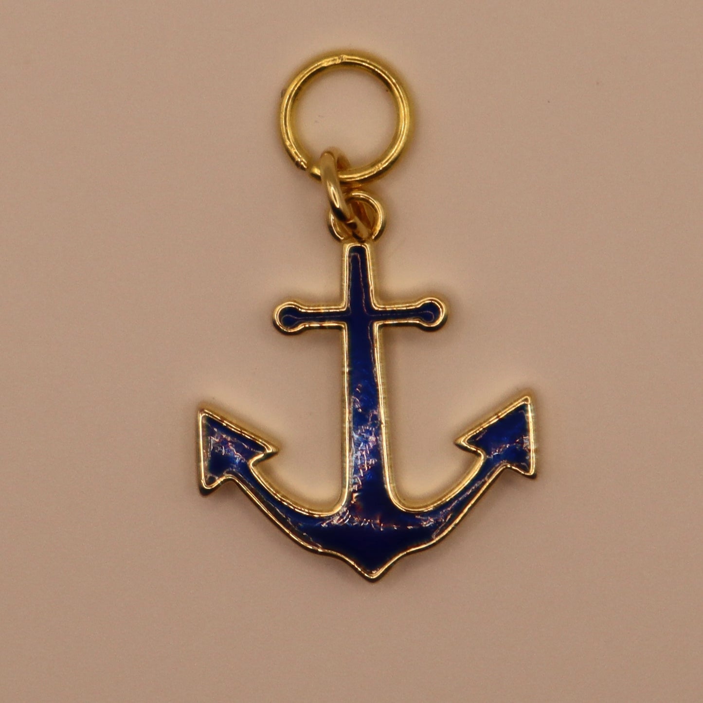 Gold Navy Anchor Charm