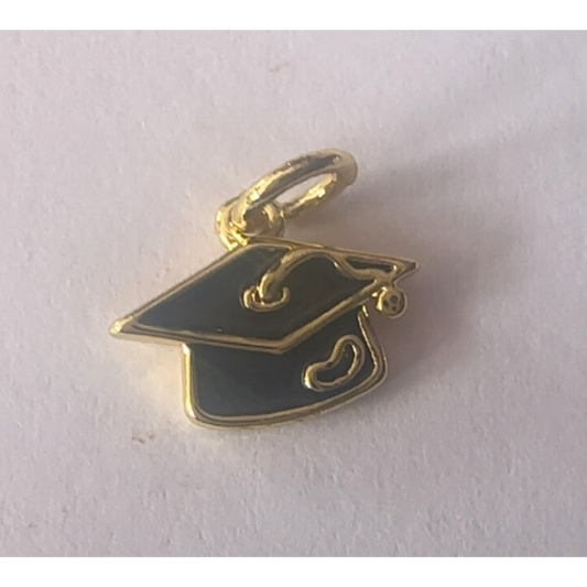 Gold Graduation Cap Charm