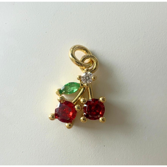 Gold Cherries Charm