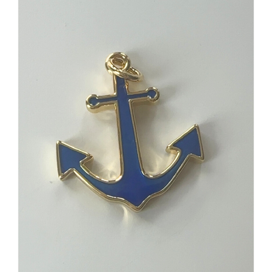 Gold Navy Anchor Charm