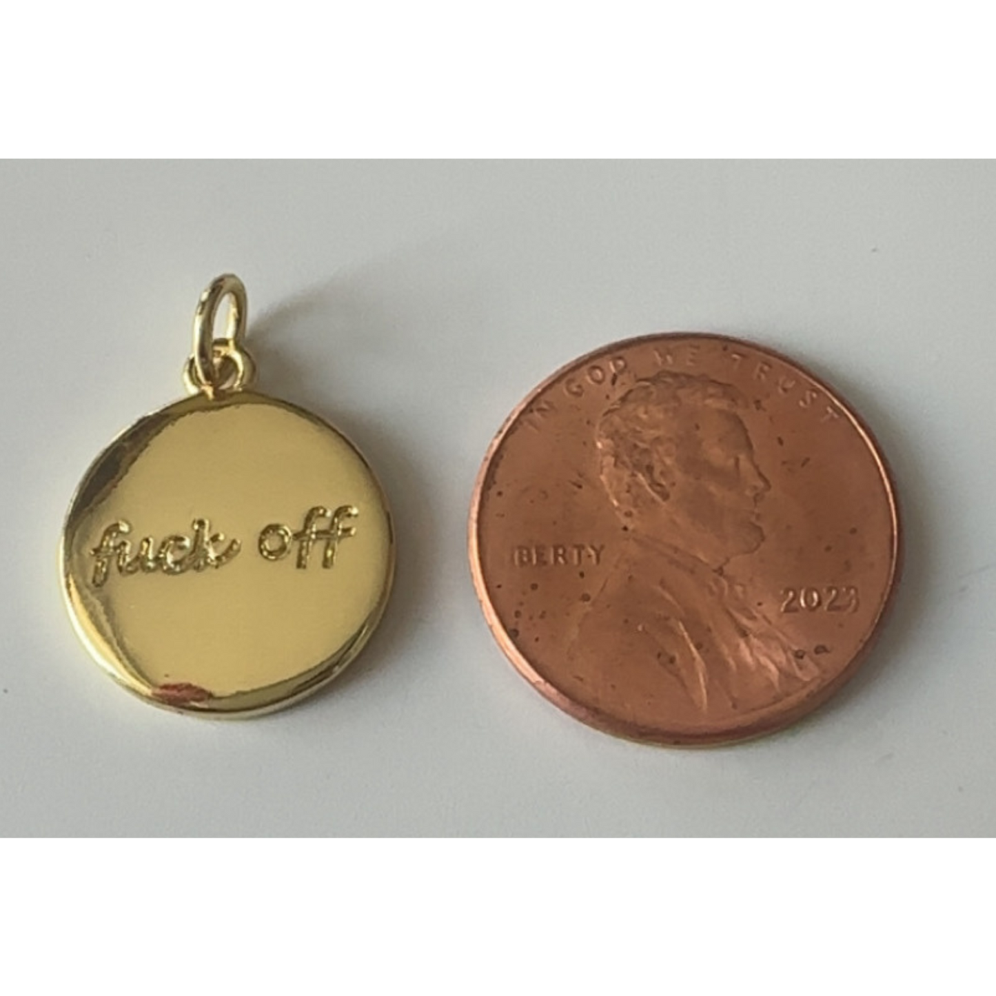 Gold Fuck Off Charm