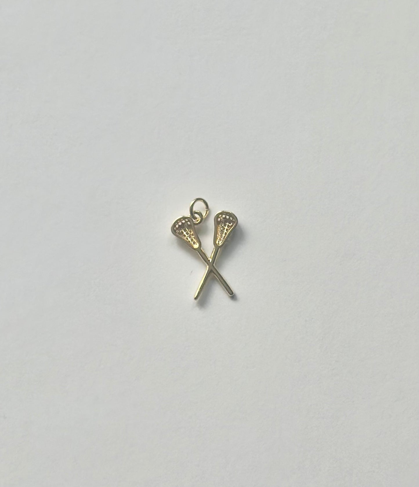 Gold Lacrosse Sticks Charm