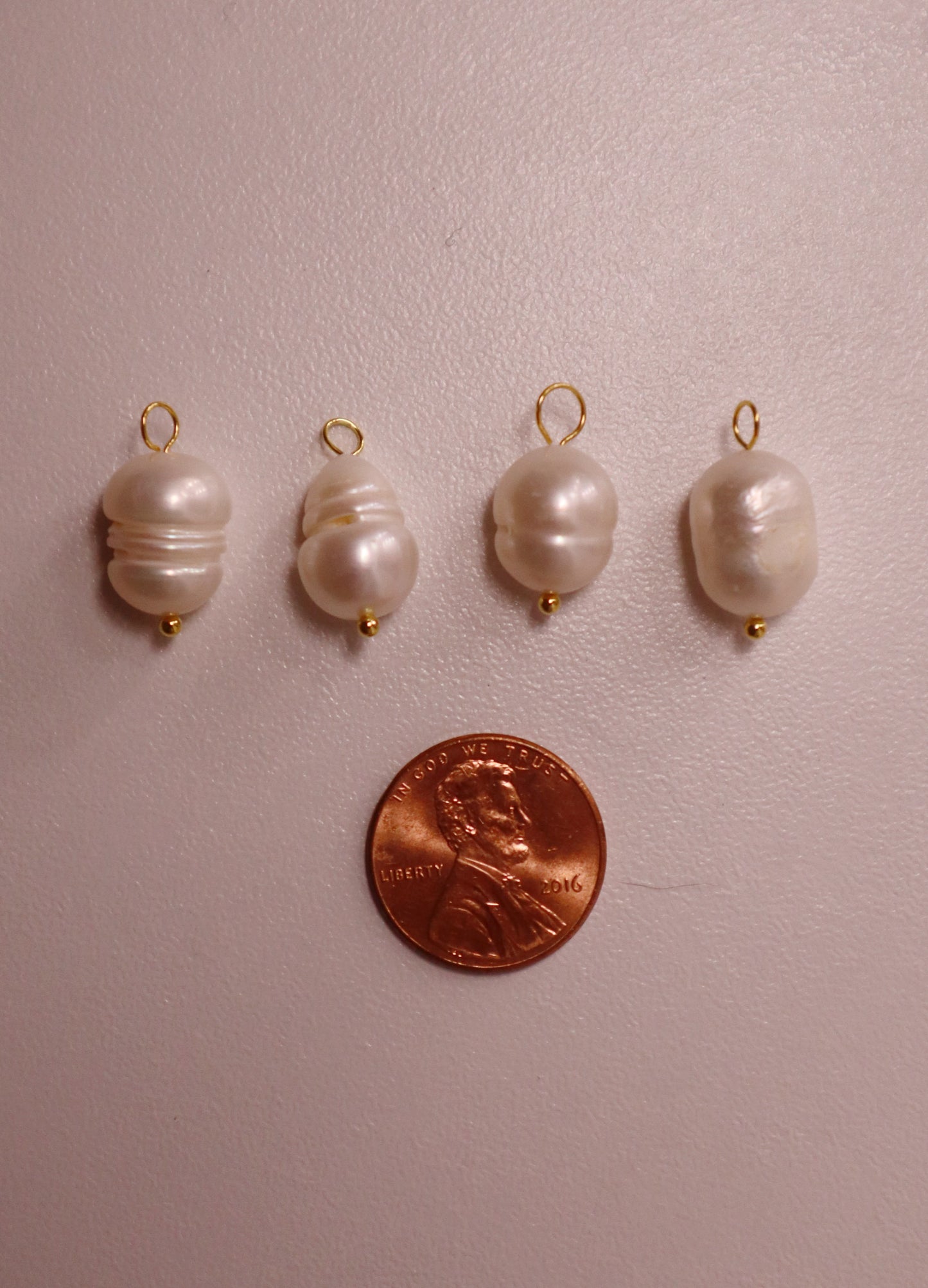 Gold Pearl Charm