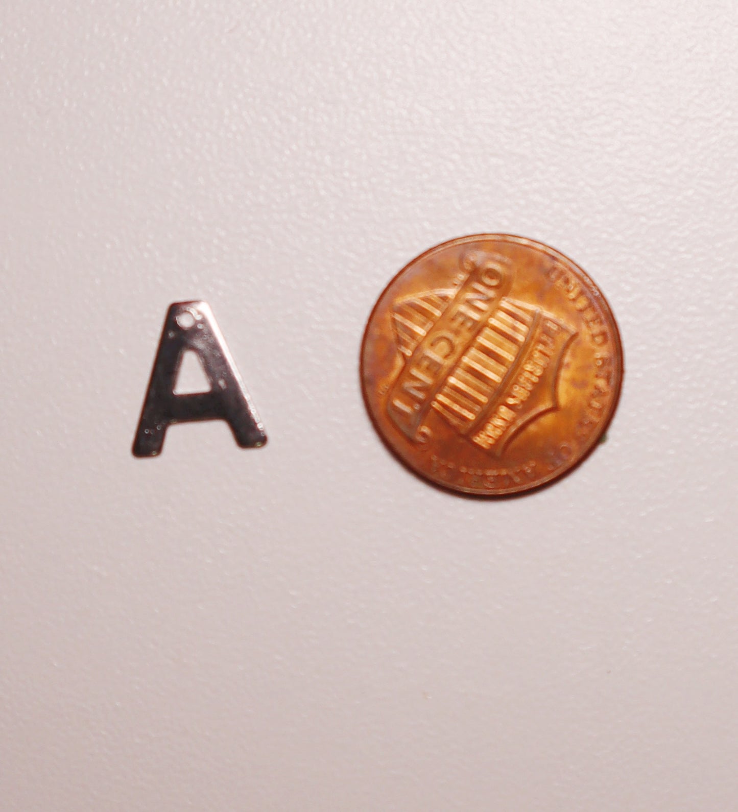 Silver Flat Letter Charm