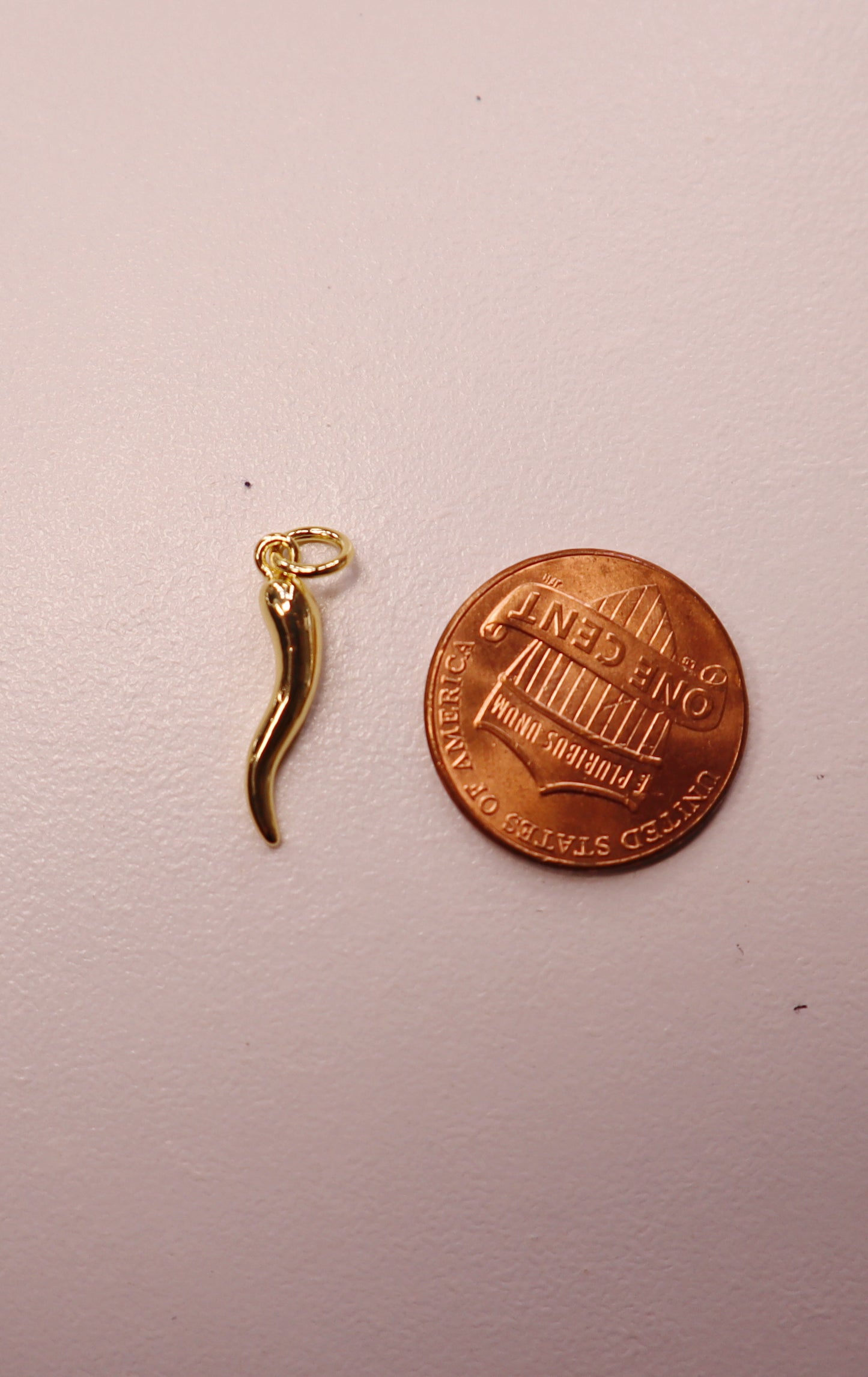 Gold Italian Horn Charm