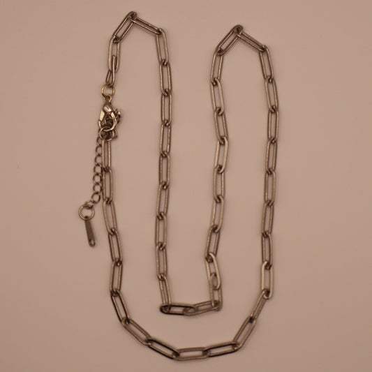 Silver Paperclip Necklace