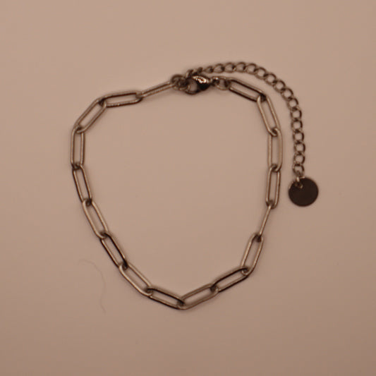 Silver Paperclip Bracelet