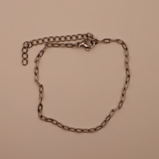Silver Dainty Paperclip Bracelet
