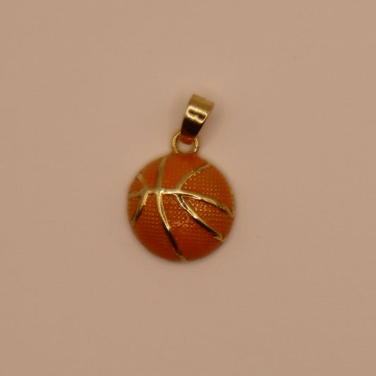 Gold Basketball Charm
