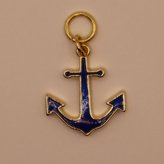Gold Navy Anchor Charm