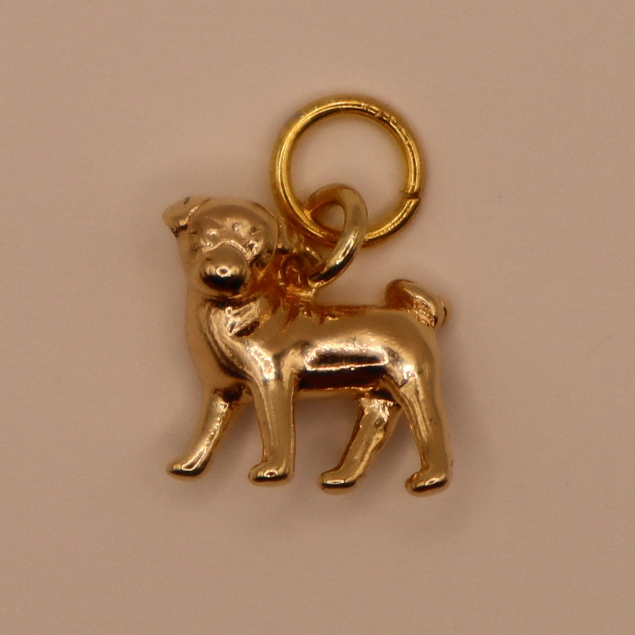 Gold Pug Charm