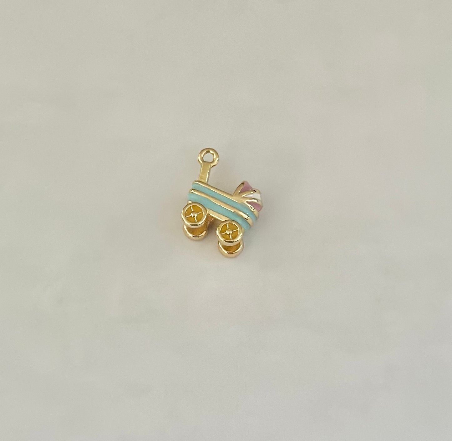 Gold Baby Carriage Charm