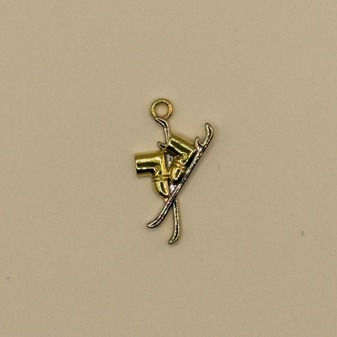 Two-Toned Skis & Boots Charm