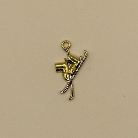 Two-Toned Skis & Boots Charm